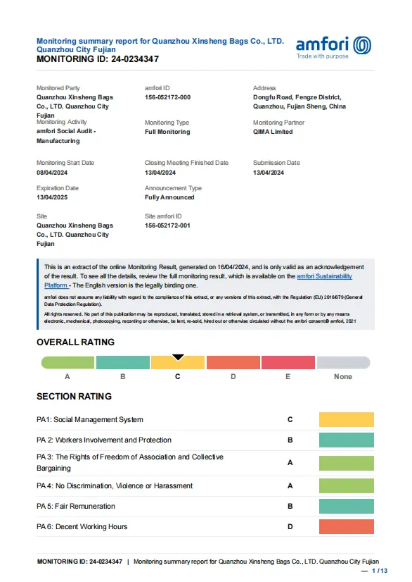Qualification Certificate